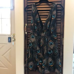 Peacock mini dress